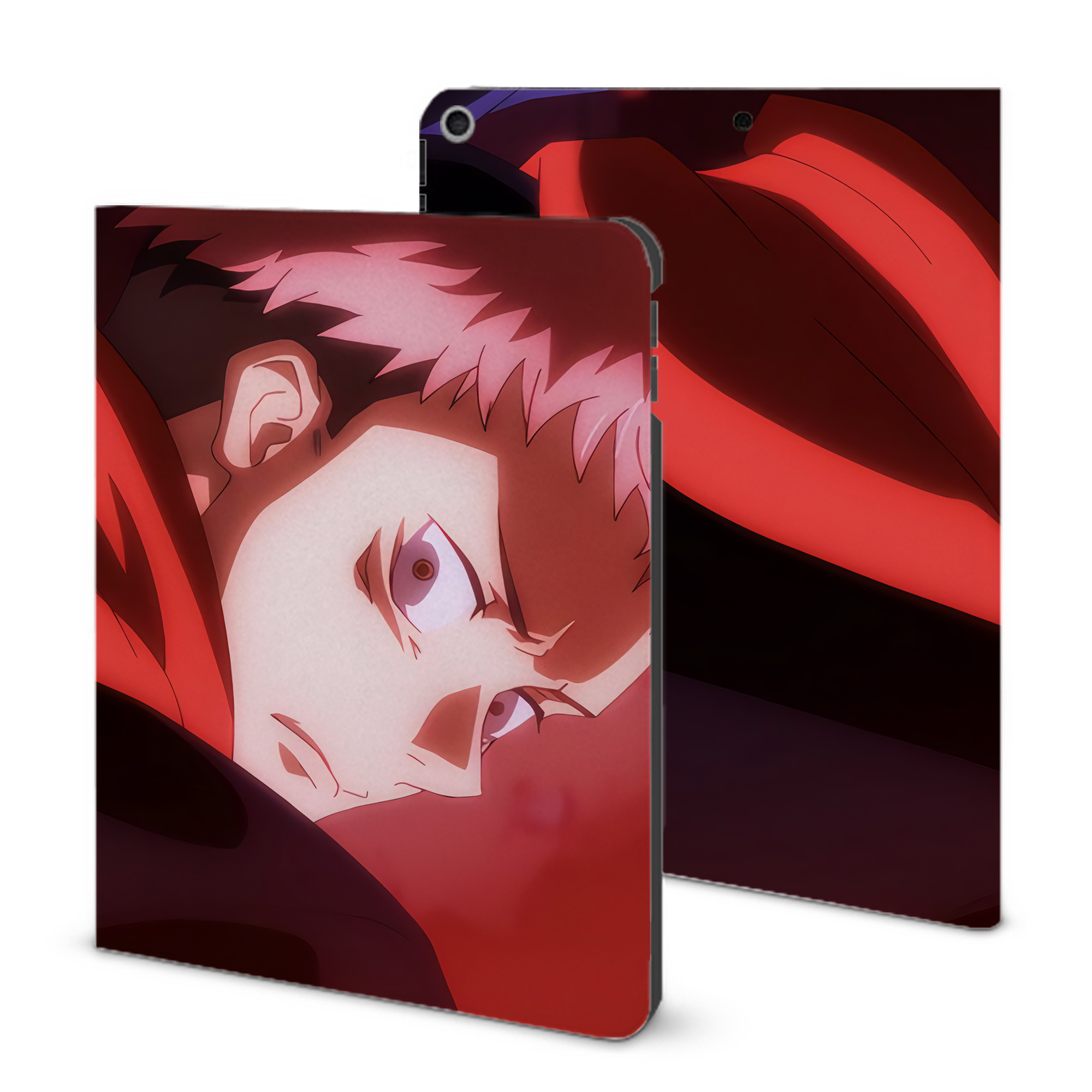 （画像用） 呪術廻戦 Jujutsu Kaisen IPad ケース ブック型 PUレザー TPU 耐衝撃 軽量 薄型 ペン収納なし 全面保護 IPad 各モデル対応
